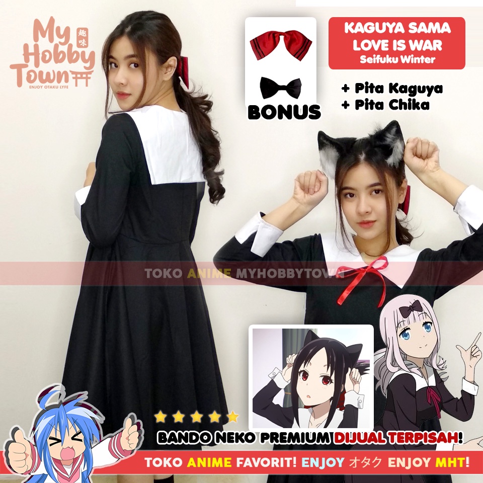 Kostum Cosplay Anime Seifuku Kaguya-sama Love Is War - Kaguya Shinomiya Chika Fujiwara Seragam Sekolah