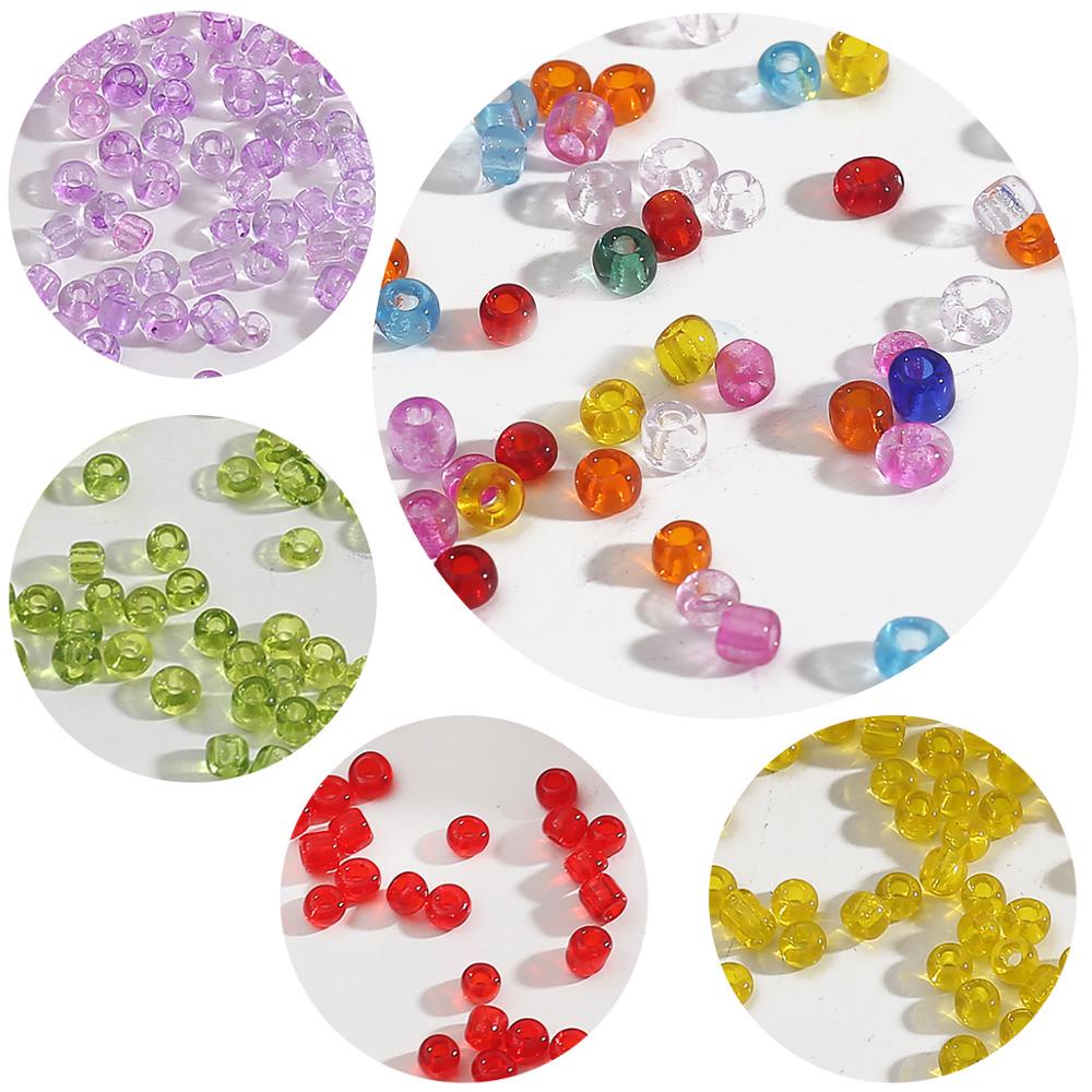 150 Pcs 4 Mm Ceko Kaca Manik-manik Biji Austria Kristal Bulat Spacer Manik-manik untuk Anak-anak DIY Membuat Perhiasan Aksesoris  Grosir