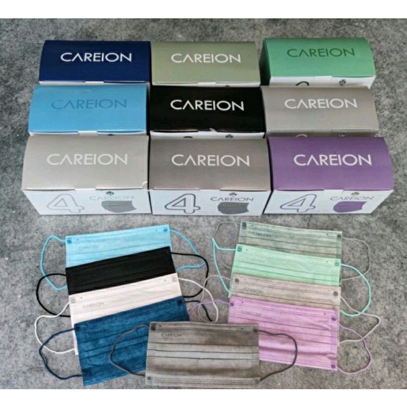 MASKER WAJAH NON MEDIS 4PLY 50PCS 3ply CAREION BAHAN TEBAL