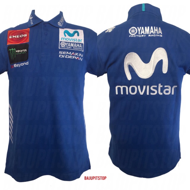 Baju Kaos (Polo Shirt) MotoGP Movistar Yamaha 2018 Kode: HKD011