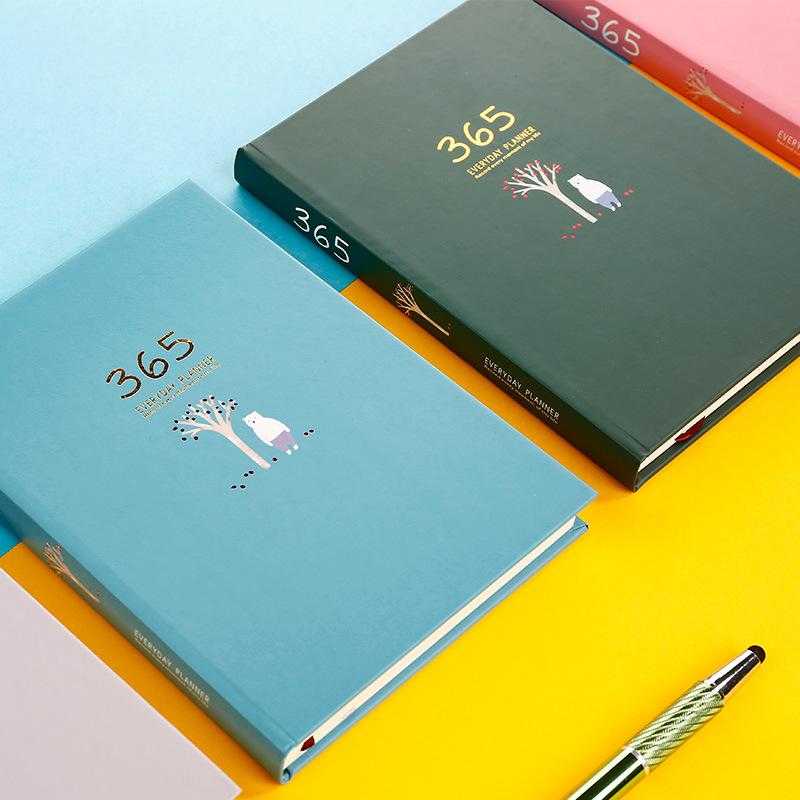 KR Buku Diary 365 Hari Hardcover Planner Notebook Book Days Plan Everyday Journal Agenda Jurnal Sekolah Kantor Rapat