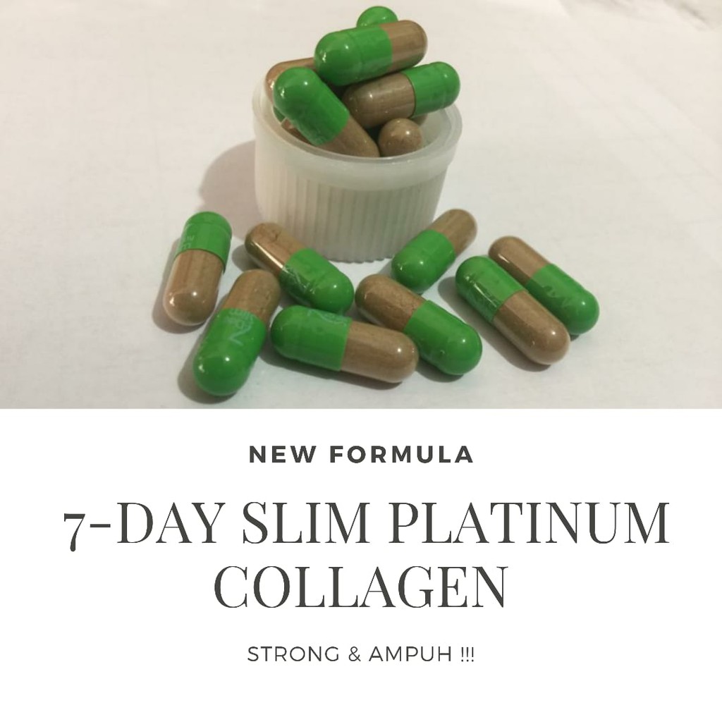 7-day slim platinum collagen NEW FORMULA/7day slim/7 day slim/7 day pelangsing herbal aman dan ampuh