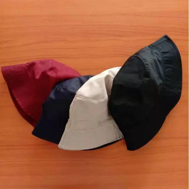 Korea topi polos bucket hat distro berkualitas bahan japan drill untuk pria dan wanita