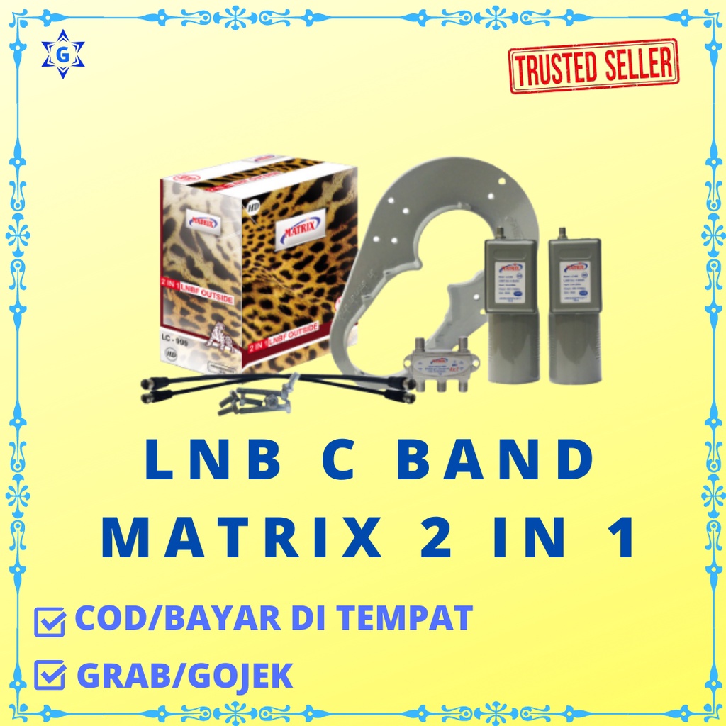 MATRIX LNB PARABOLA 2 IN 1 C-BAND UNTUK 1 RECEIVER/DECODER