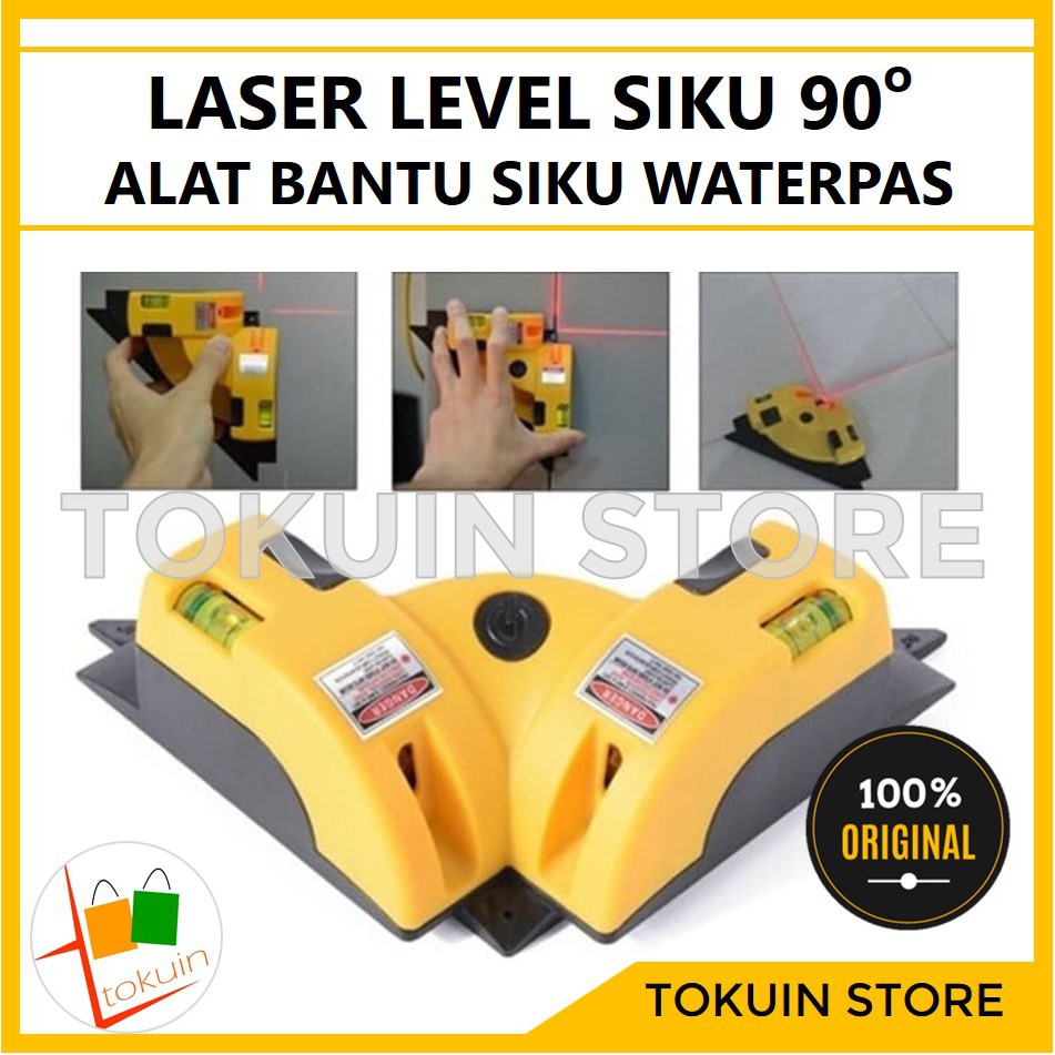 Laser Level Siku Square 90 Waterpass Alat Laser Siku Waterpas Line Sudut