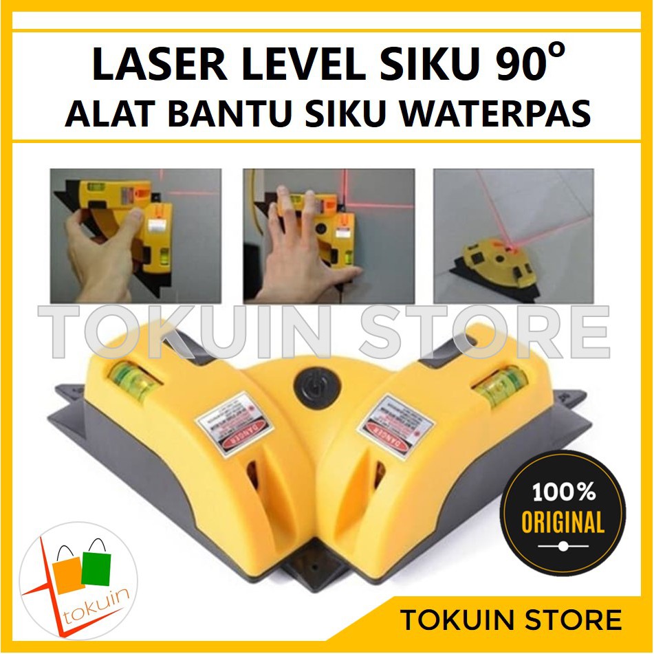 Laser Level Siku Square 90 Waterpass Alat Laser Siku Waterpas Line Sudut