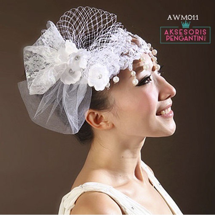 [BISA COD] TIARA HIASAN RAMBUT AKSESORIS WEDDING HEADPIECE PENGANTIN AWM011