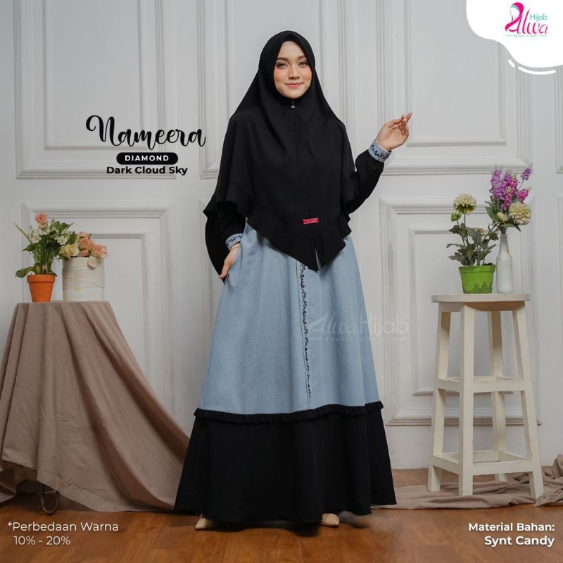 Abian Nameera Couple set by Alwa Hijab, gamis Alwa hijab, gamis set, gamis ORIGINAL