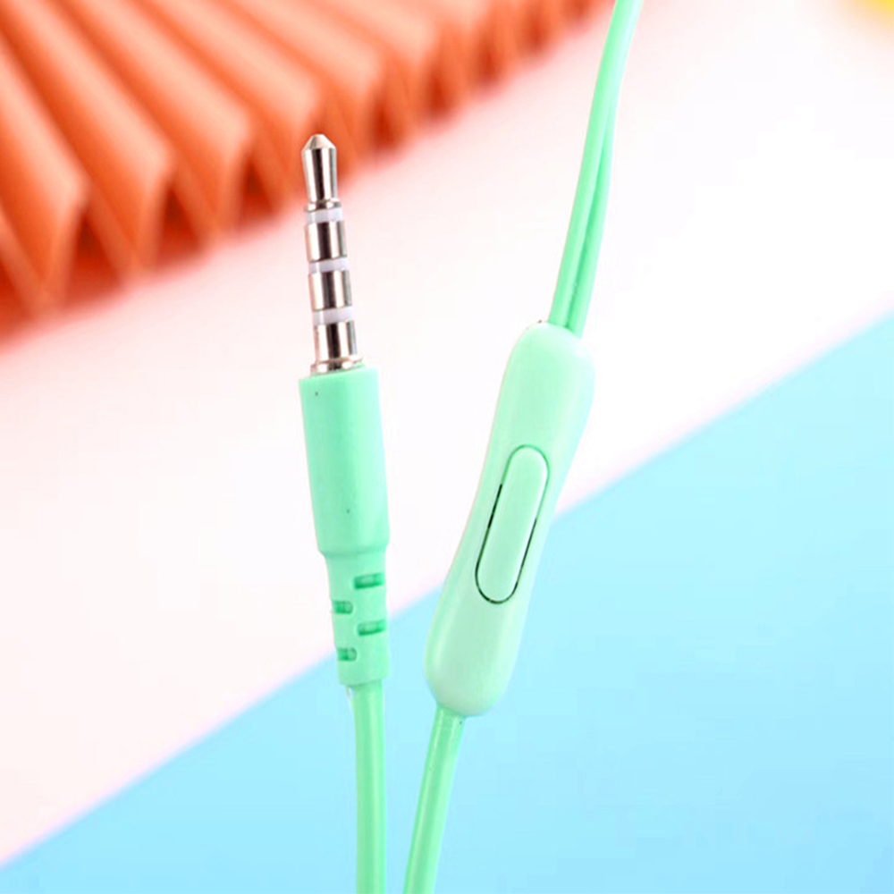 Ready Stock U19 Macaron Earphones 6 Color 3.5mm HIFI Headset Wired Headphone Over Ear 1.2mm Earphone