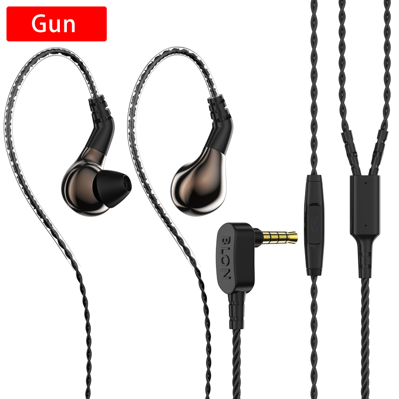 Blon Bl-03 Bl03 Earphone In Ear Hifi Driver Dinamis 10mm Bahan Karbon Diafragma Untuk Dj / Olahraga