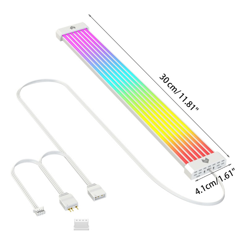 Btsg 30cm ARGB PC Untuk Case LED Strip Light Komputer Bar 5V/3PIN Kecil 4Pin ARGB Motherboard Cahaya-Strip