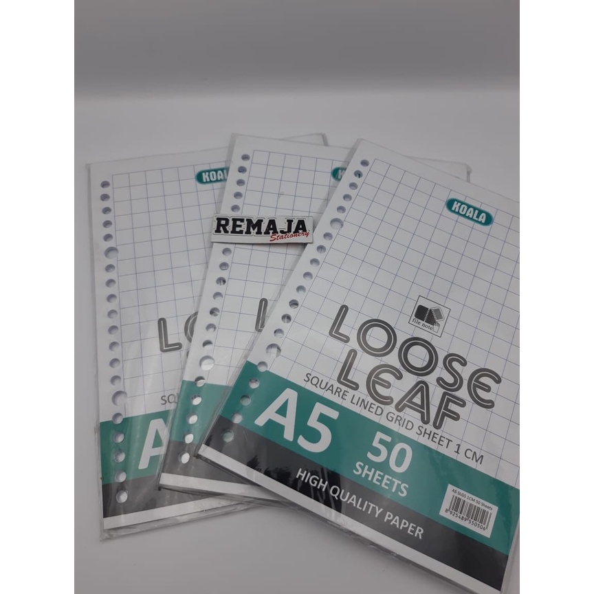 

Loose Leaf kotak besar Koala A5 Isi 50
