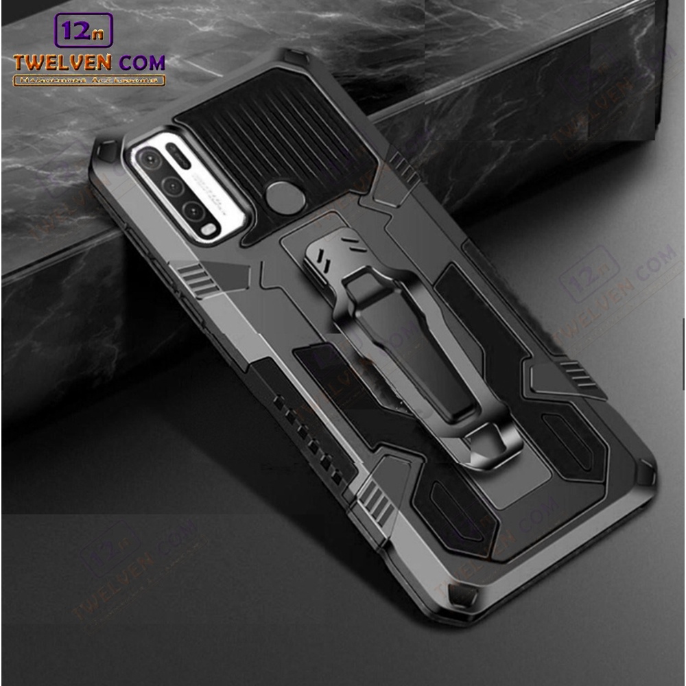 Case Shockproof Vivo Y50 Armor Hardcase Stand Clip