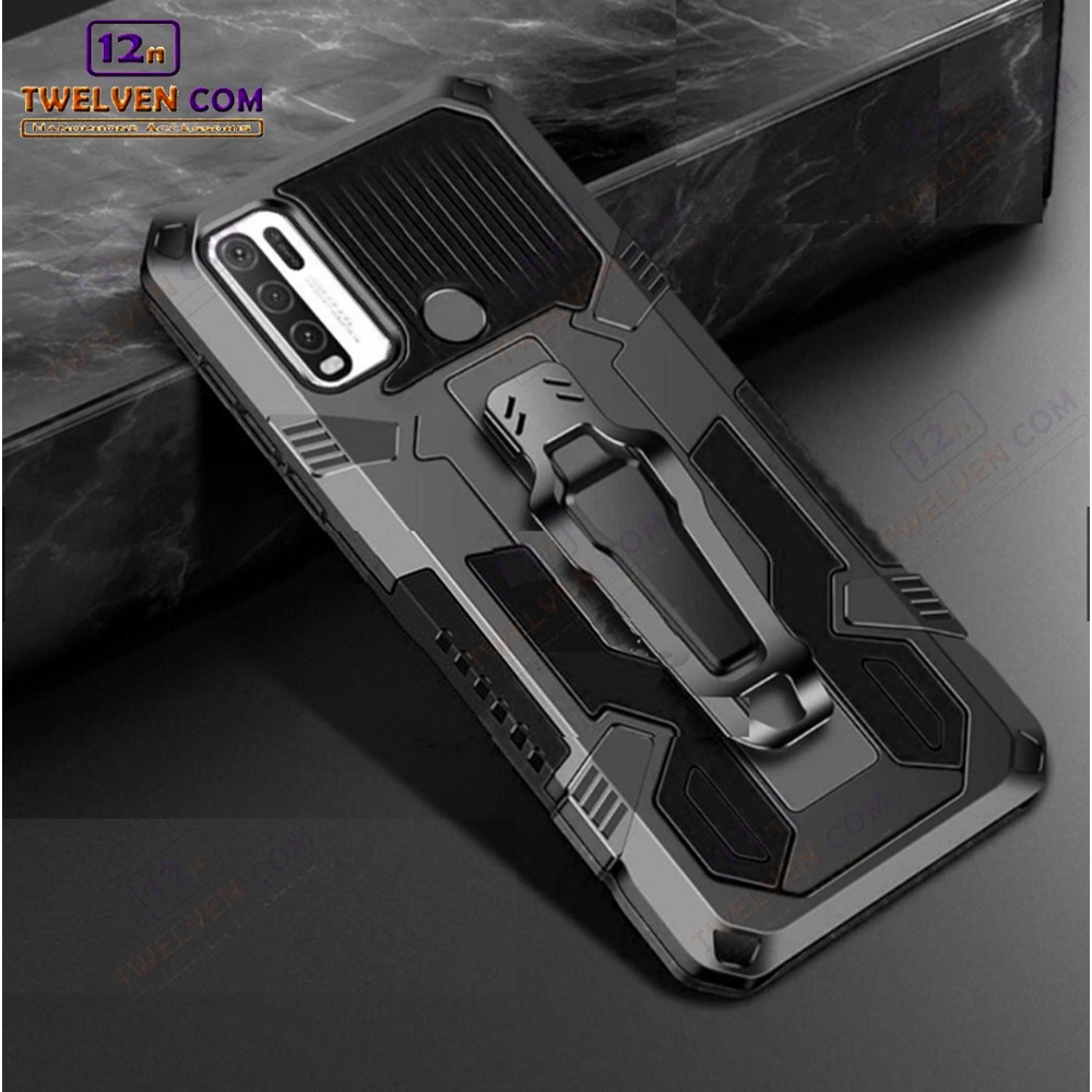 Case Shockproof Vivo Y30 Armor Hardcase Stand Clip