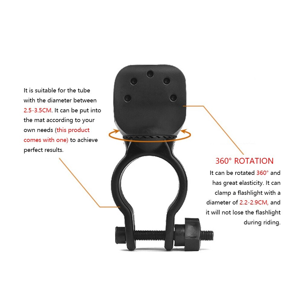 YGRETTE - Braket Bracket Mount Holder for Flashlight dudukan model senter untuk lampu led sepeda