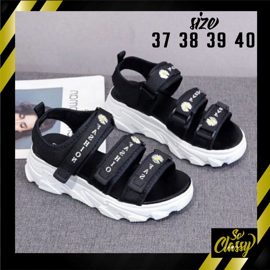 Sendal Gunung Sandal Sport Travelling Fashion Korea Style Wanita Kenip Cewek Casual Size 37 38 39 40