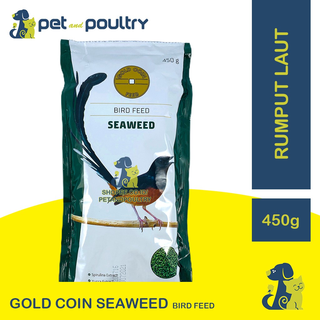 Jual Gold Coin Seaweed Rumput Laut Gr Voer Pakan Makanan Harian Burung Murai Anis Kacer