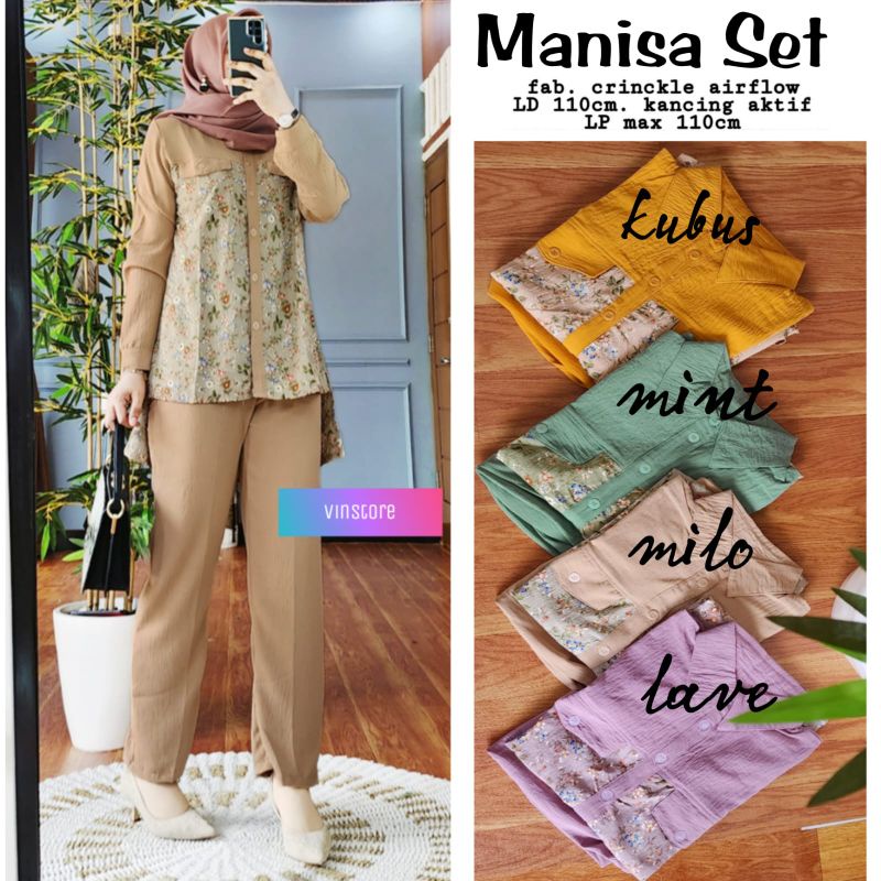 setelan wanita terbaru manisa set by vinstore