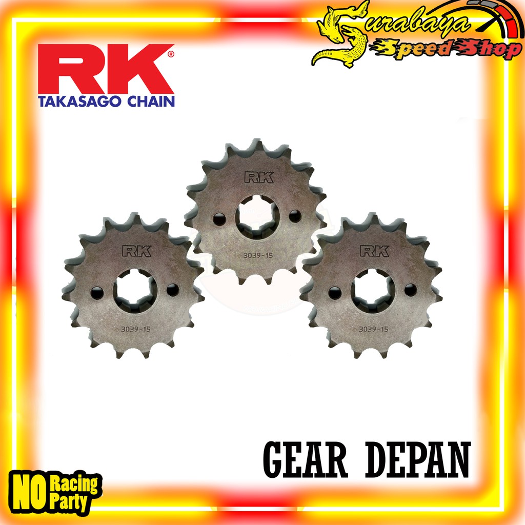 RK Gear Depan Kawasaki Ninja250 Karbu Ninja 250 FI Ninja250 R RR Tipe 520 Sport Original RK Takasago