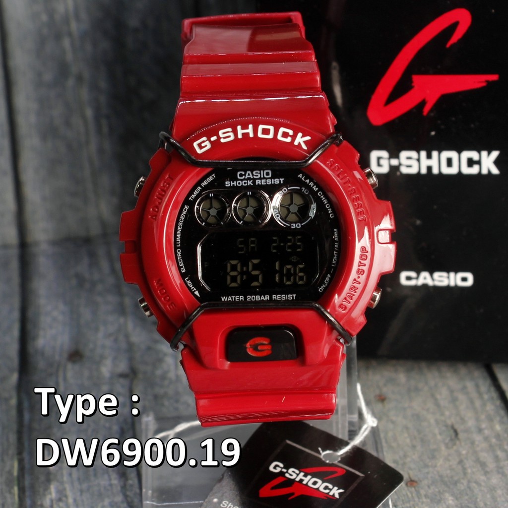 BARANG TERLARIS  G-Shock Casio DW6900 Merah Red Digital , jam tangan pria keren murah