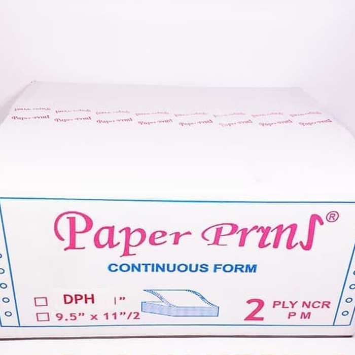 

CONTINUOUS FORM 9,5/2 X 11/2 2PLY PAPERPRYNS (WARTEL - BAGI 4)