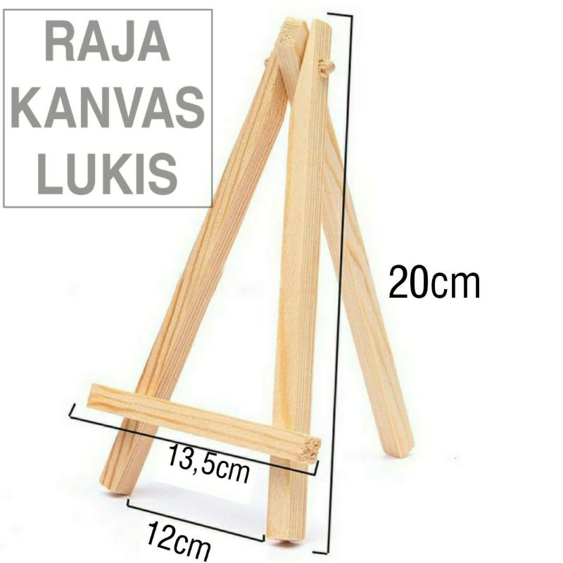 

Wooden Easel Tripod Stand Kayu Kanvas Lukis 20cm