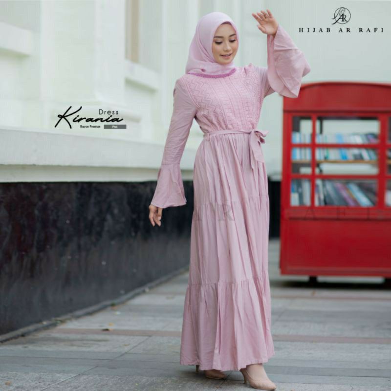 Dress Terbaru Arrafi Dress Kirania bahn Rayon Premium