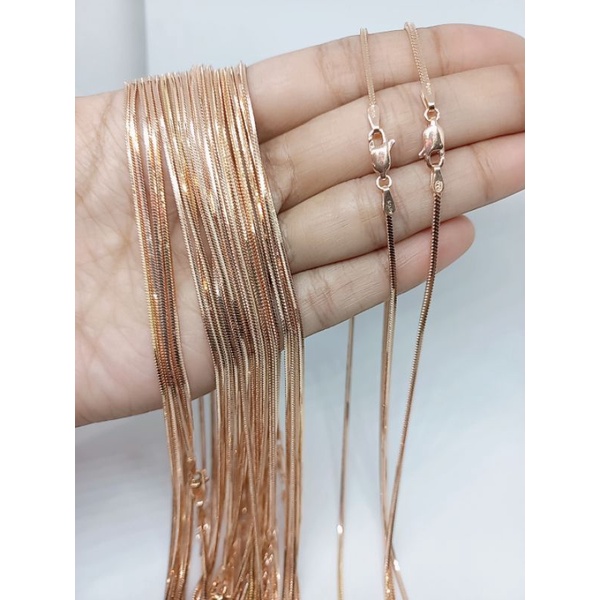 kalung perak925 asli lapis emas kalung kasandra flexi kalung fashion pria &amp; wanita silver925