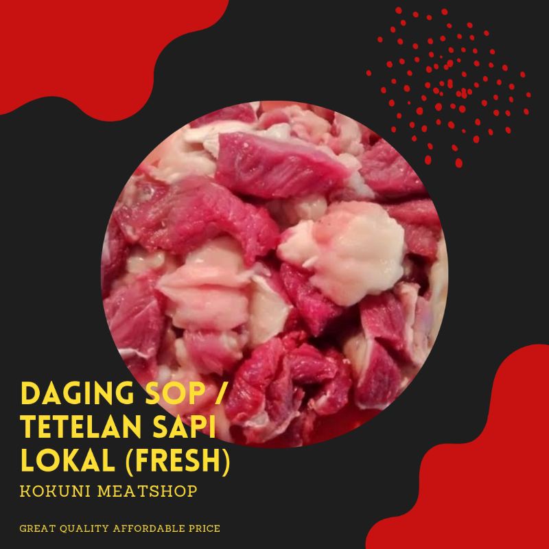 

Daging SOP / Tetelan Sapi Lokal (Fresh) 1kg