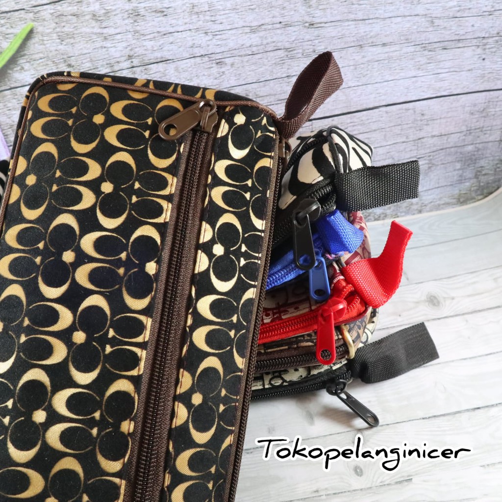 Dompet Kosmetik Karakter motif bunga Tokopelanginicer