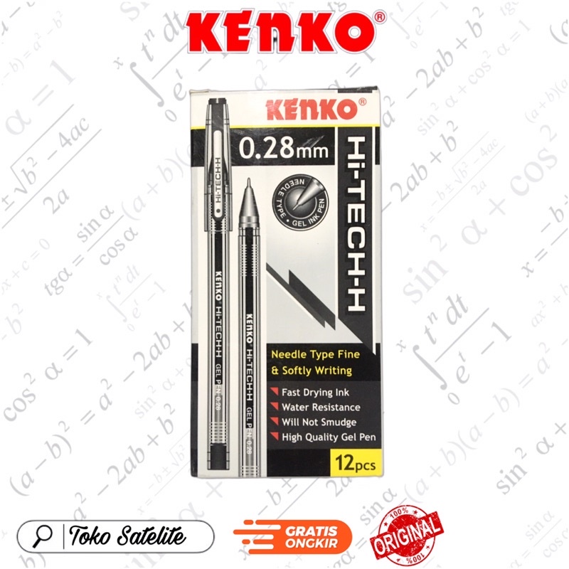 

Pulpen Kenko Hitech H 0,28mm Hitam 1 Pcs