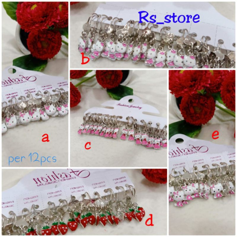 Anting anak silver_Anting anak murah_(random motif)