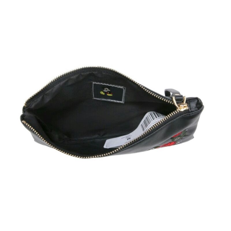 Dompet Wanita Multifungsi / Black Rose Flower Pattern Woman Wallet / Clutch Wanita