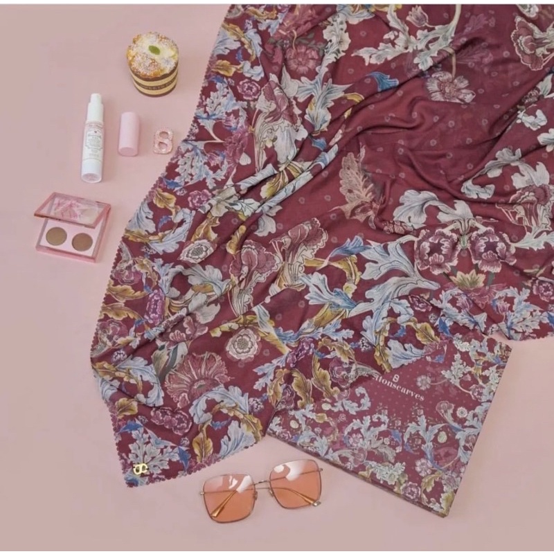 buttonscarves voal “the royale series- maroon XL”