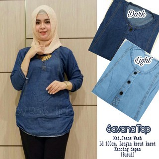 ABG JUMBO atasan blouse jeans savana top original murah