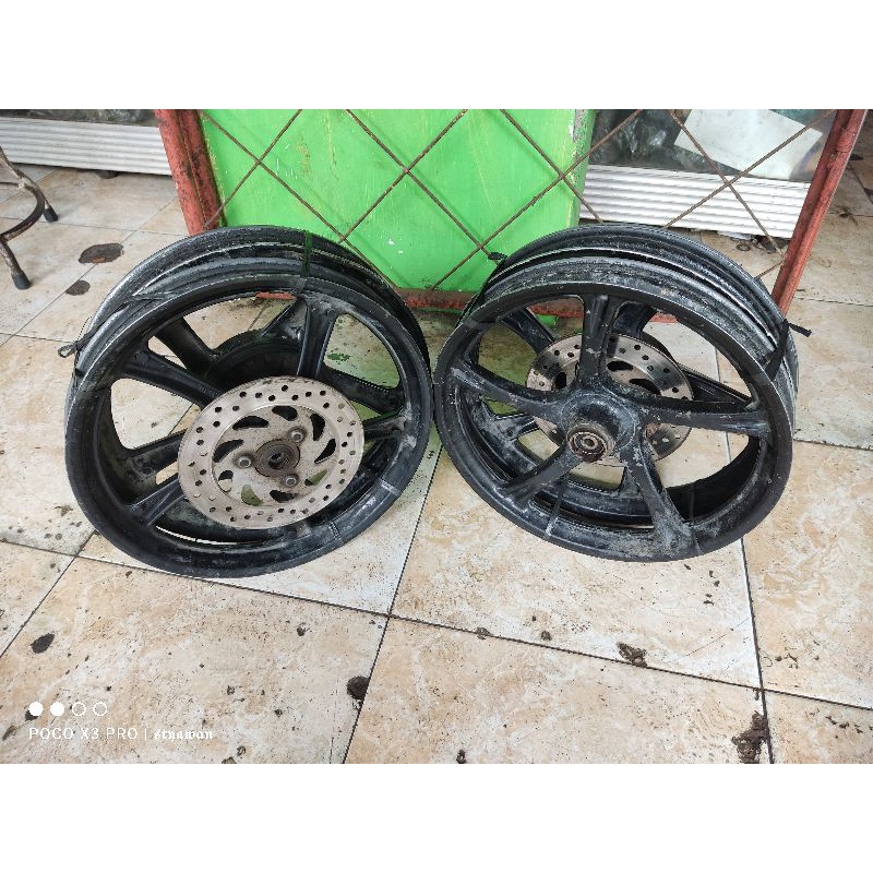 SET VELG DEPAN BELAKANG RACING YAMAHA PNP MIO M3 MIO Z XEON ORIGINAL