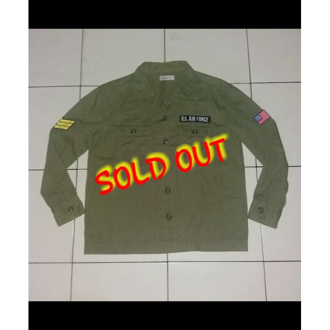 Kemeja Browny Japan OG107 Us Army Fashion USAF