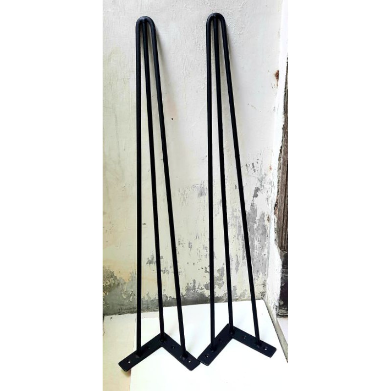 KAKI MEJA BELAJAR / KAKI MEJA HAIRPIN BESI 10MM TINGGI 64 CM & 70CM