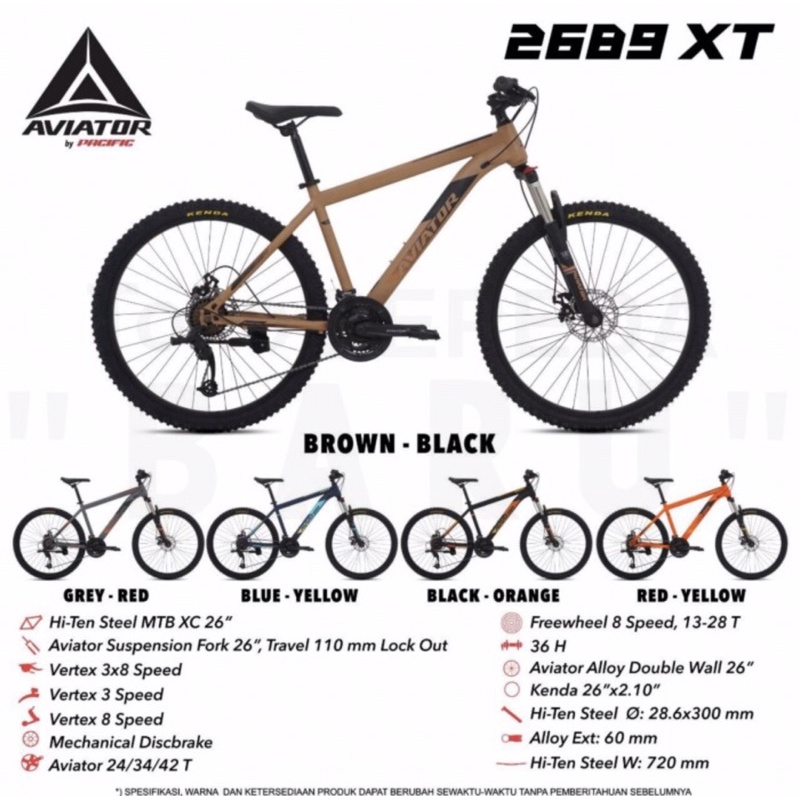 Sepeda Gunung Aviator 2689 XT 26"