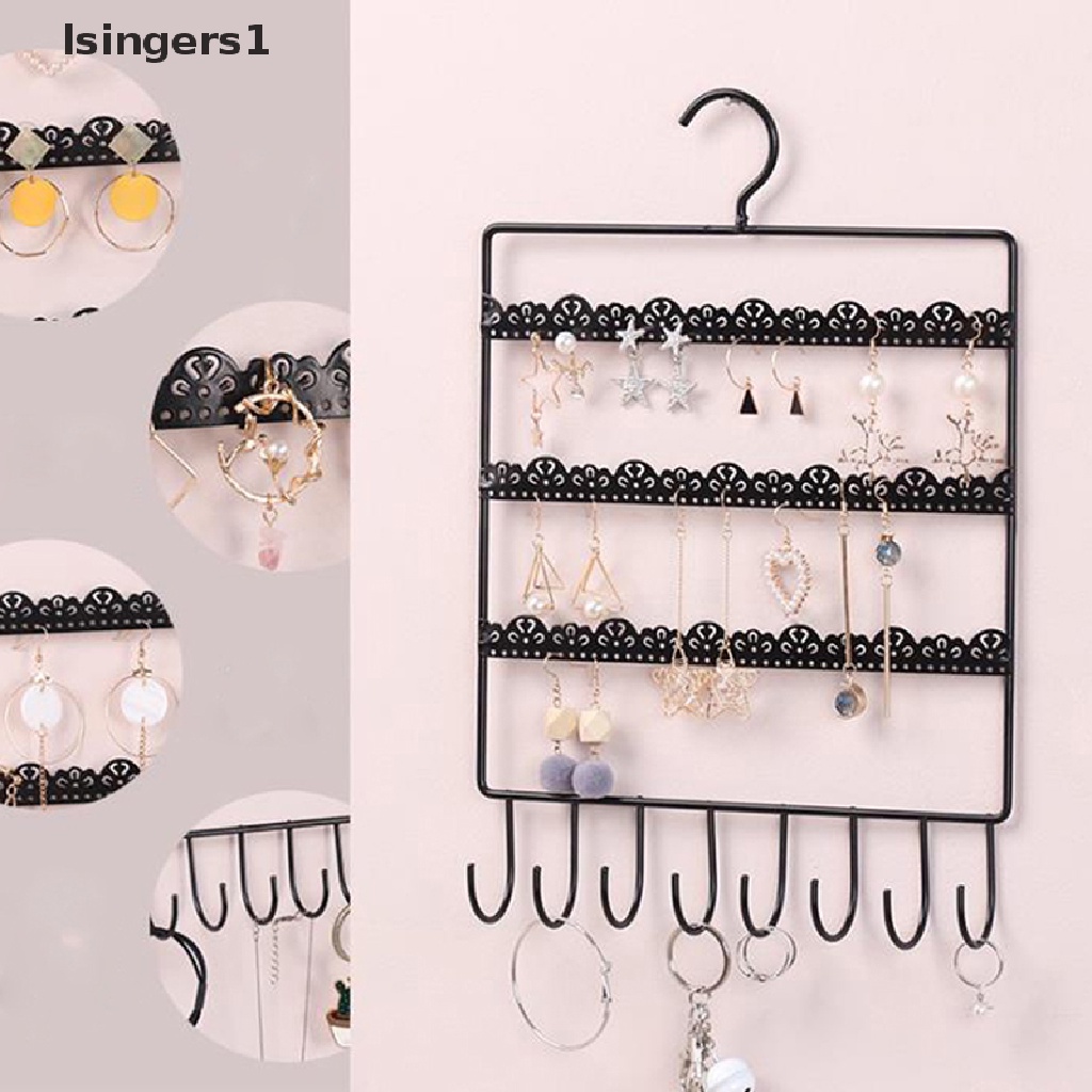 (lsingers1) Rak Display / Organizer Anting / Kalung / Perhiasan Model Gantung Untuk Dinding