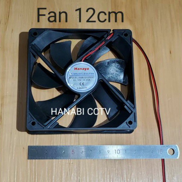 Kipas Fan DC 12cm 12v Hanaya