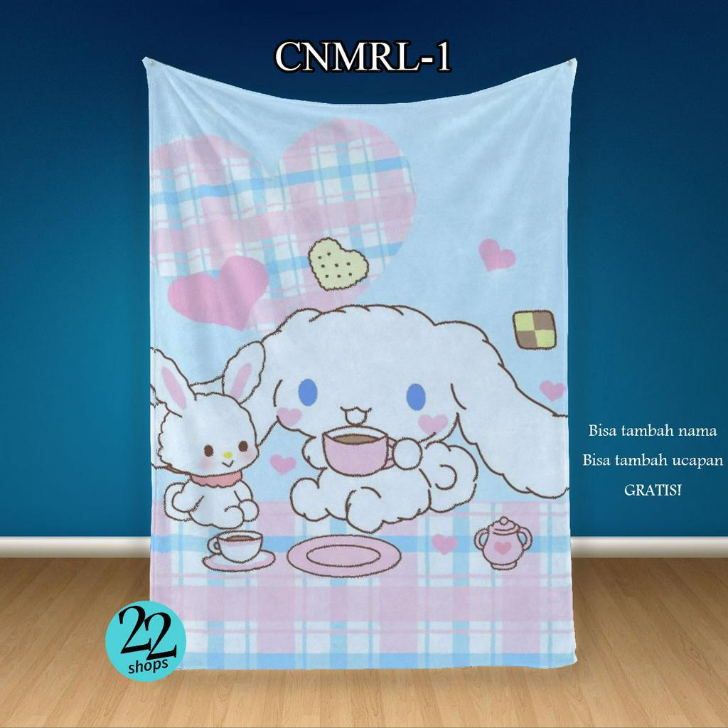 Selimut Lucu - Selimut Karakter Kartun - Selimut Cinnamoroll - Selimut Design Sendiri
