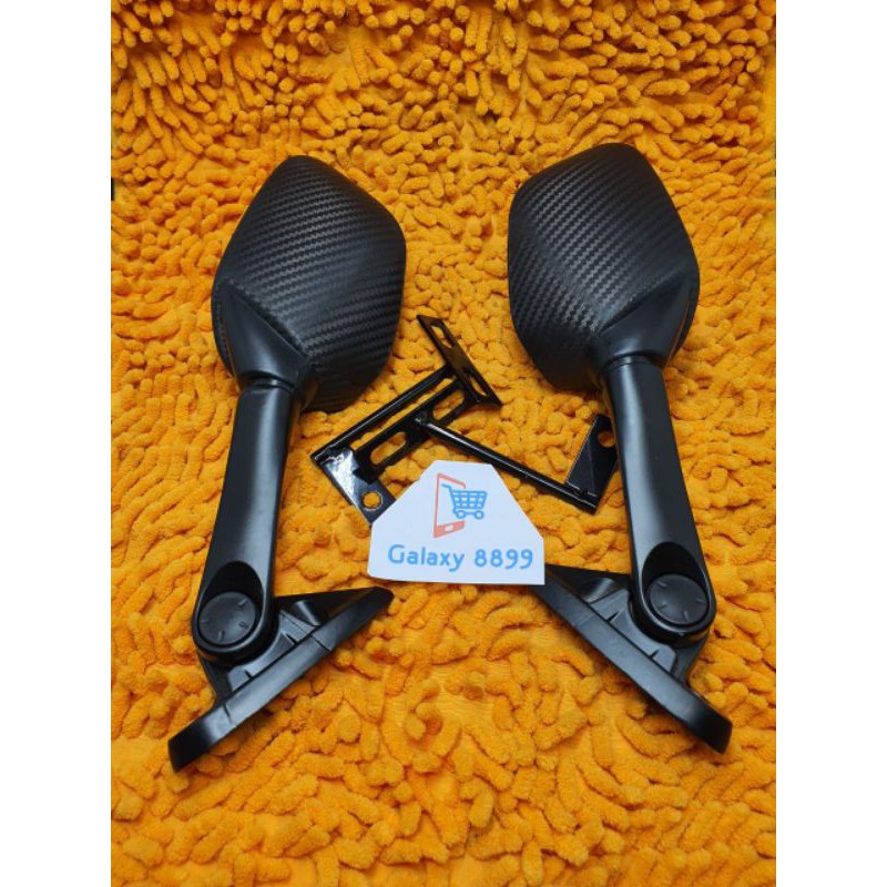 Spion R25 Karbon Hitam Tangkai Pendek