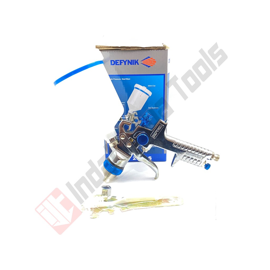 DEFYNIK 1.4 mm Spray Gun HVLP 600 mL - Alat Semprot Cat Low Pressure Tabung Atas