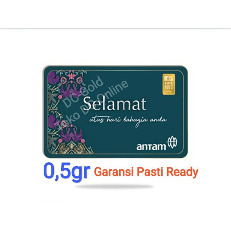 Logam Mulia Emas Antam 0,5 gram Selamat atas Hari Bahagia Anda GIFT Series