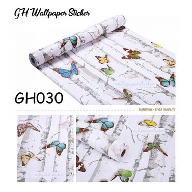 Wallpaper dinding Stiker ruangan Aestetic Wallstiker kamar tidur Wallpaper anti air best seller 45cm x 9m - WORLDDEKOR