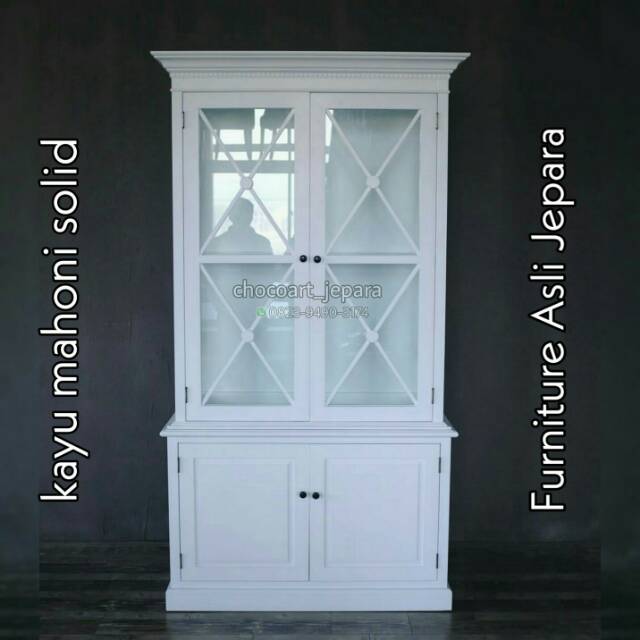 Lemari buku/ lemari galery/ rak buku/ rak buku cantik/ rak buku putih/ lemari pojok/ lemari pajangan