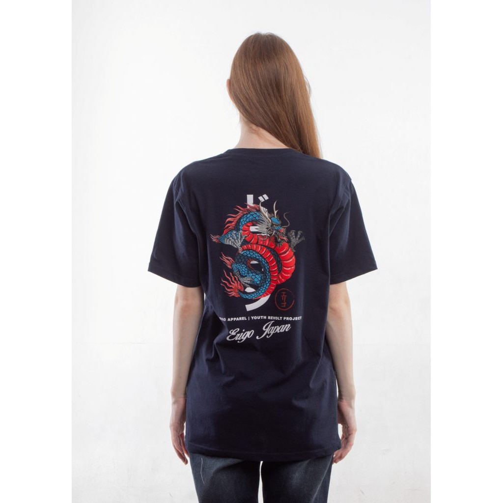  Erigo  T Shirt Reddodoragon Navy Shopee Indonesia