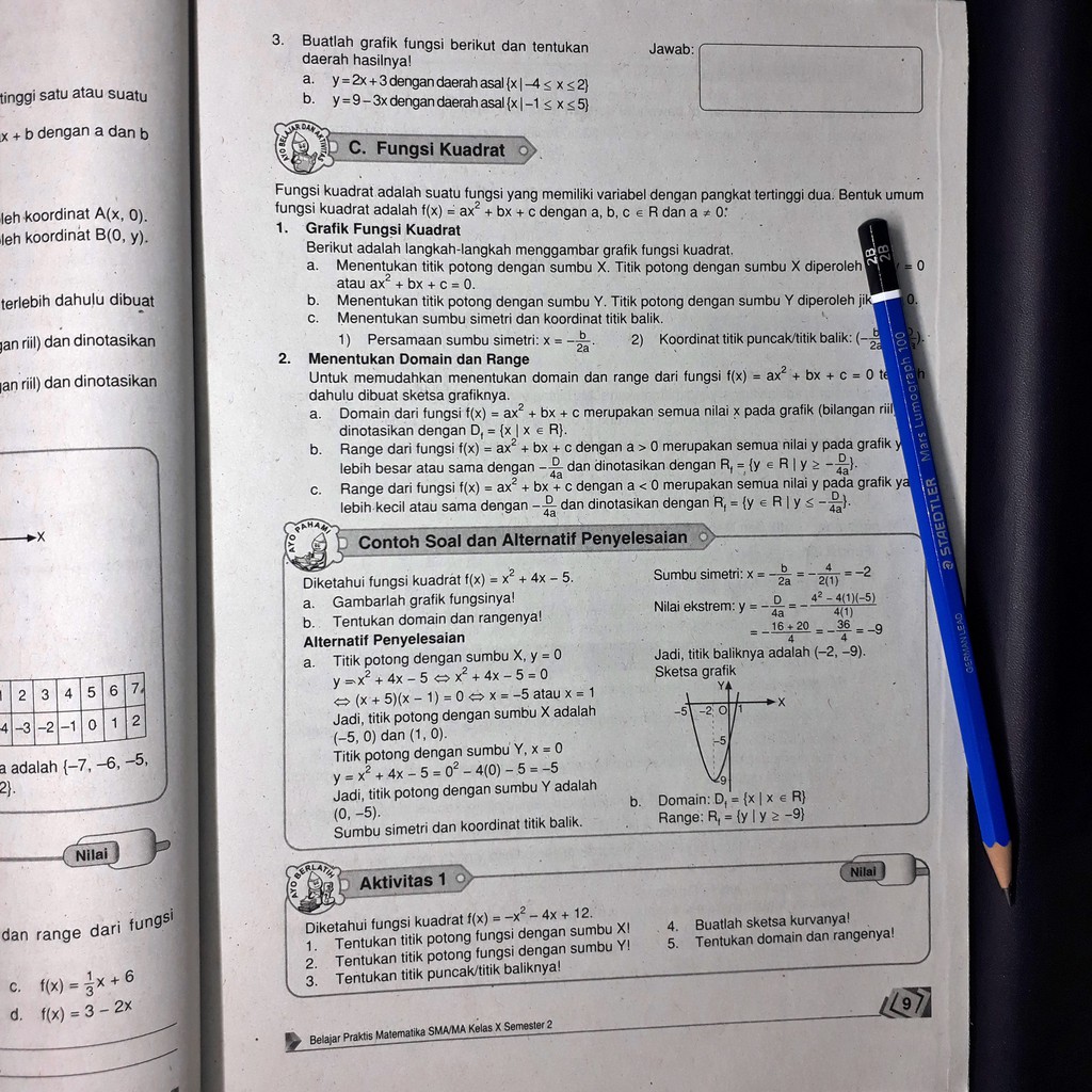 Lks Matematika Wajib Sma Ma Kelas X 10 Semester 2 Viva