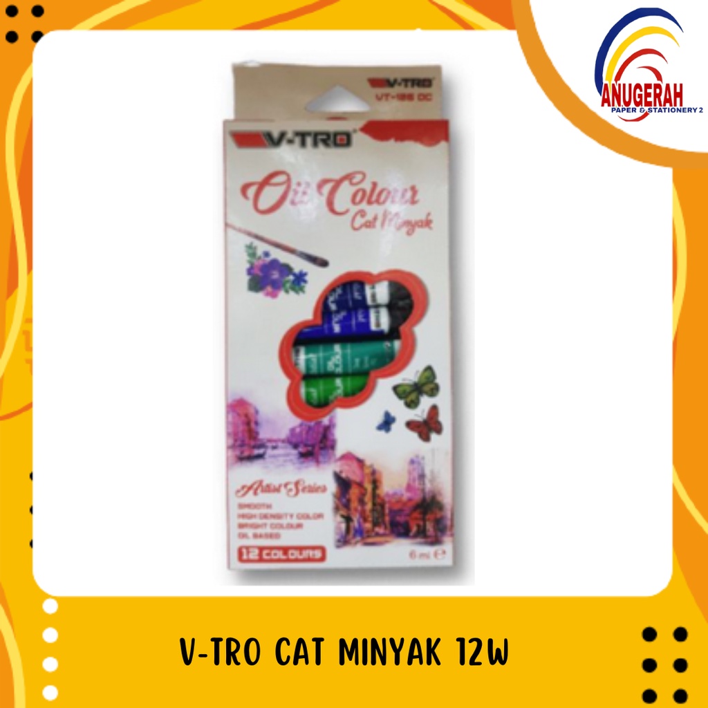 

V-TRO 6ML 12W OIL COLOUR / CAT MINYAK (PCS)CA